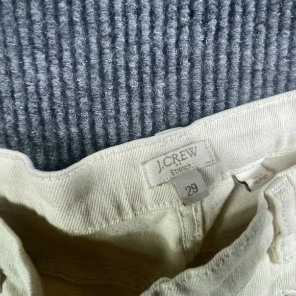 J Crew Jeans Womens 29 White Denim Skinny‎ Zipped Pockets Stretch Mid Rise 32x27 - Picture 6 of 15